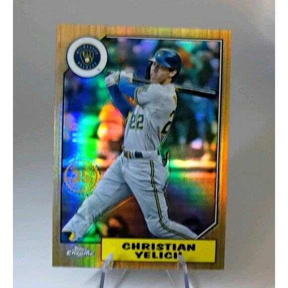 2022 Topps Chrome - 1987 Topps Baseball Christian Yelich #87BC-6 - Picture 2 of 6